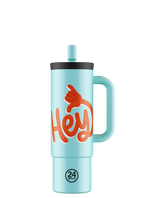 Strohhalmbecher | Hey! Blau - 800 ml
