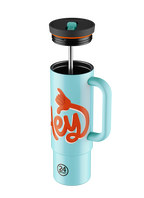 Strohhalmbecher | Hey! Blau - 800 ml