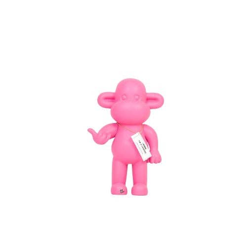 Ornement - Figurine Singe Hang Loose 'La Légende' - Polyrésine - Rose - 20,5x13,5x35cm | Objetos de diseño y regalos originales