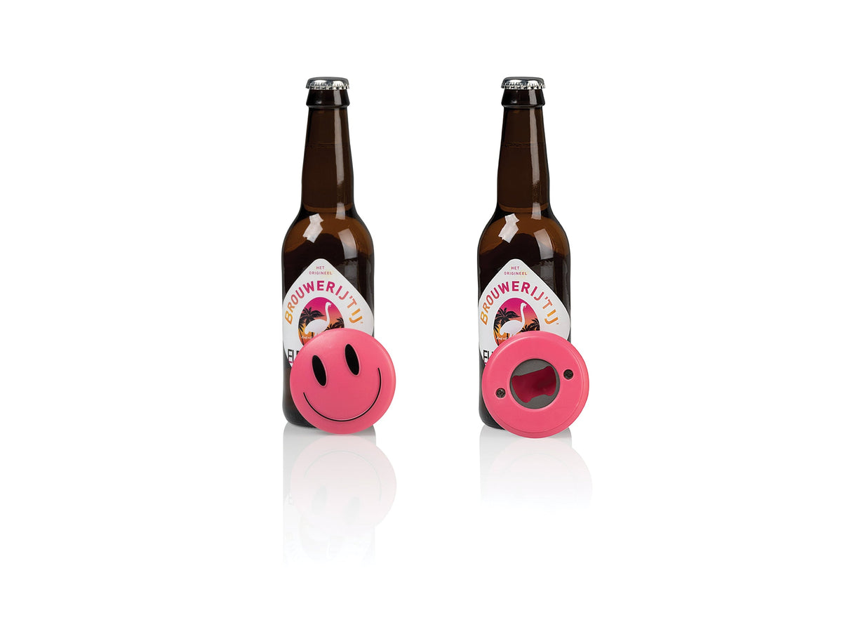 Décapsuleur Magnétique Emoji Heureux Rose – Bitten