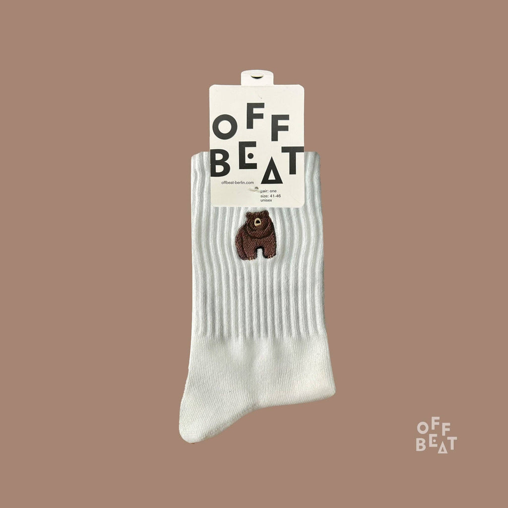 Chaussettes brodées ours