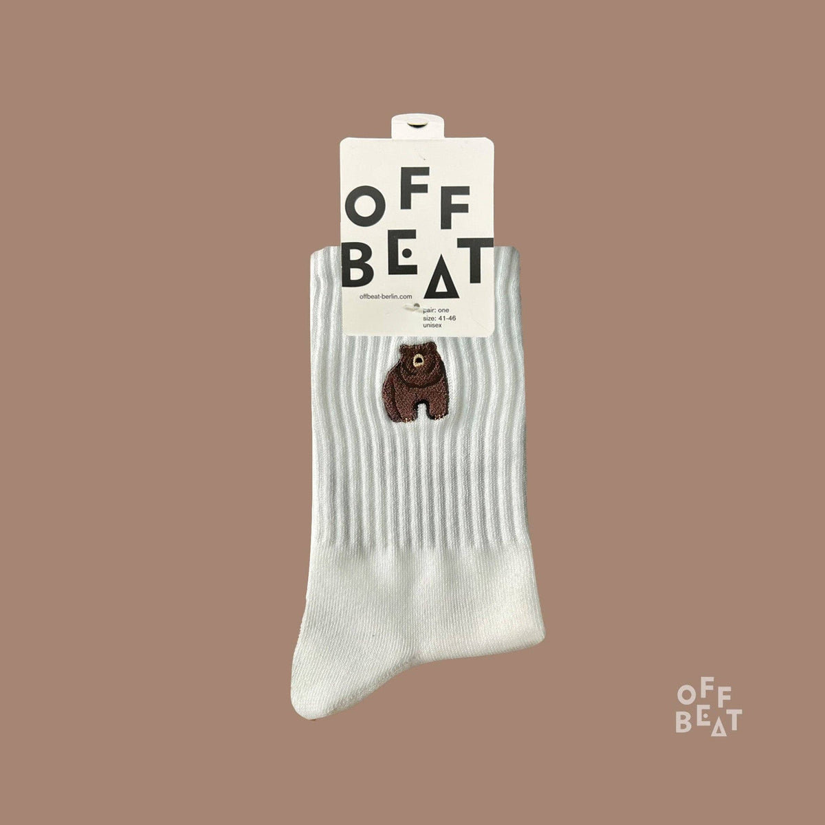 Chaussettes brodées ours