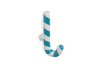Candy Cane Wall Hook Turquoise