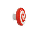 Wandhaken „Candy Swirl“, Rot