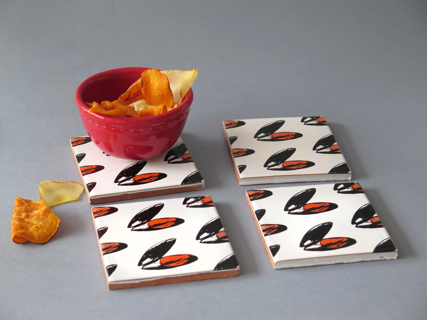 Ceramic coasters, designer molds