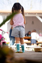 Oggetto regalo di design – chaussettes enfant girl power bleu pegada socks 