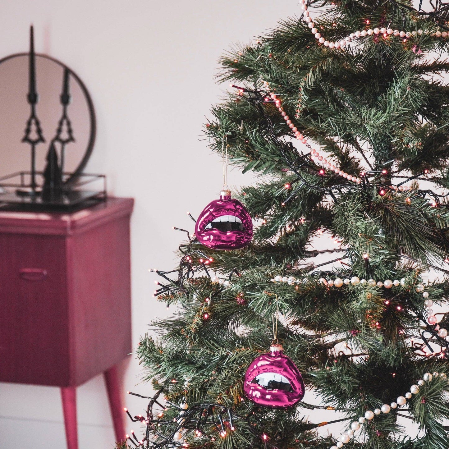 Boule de Noël Bouche Rose