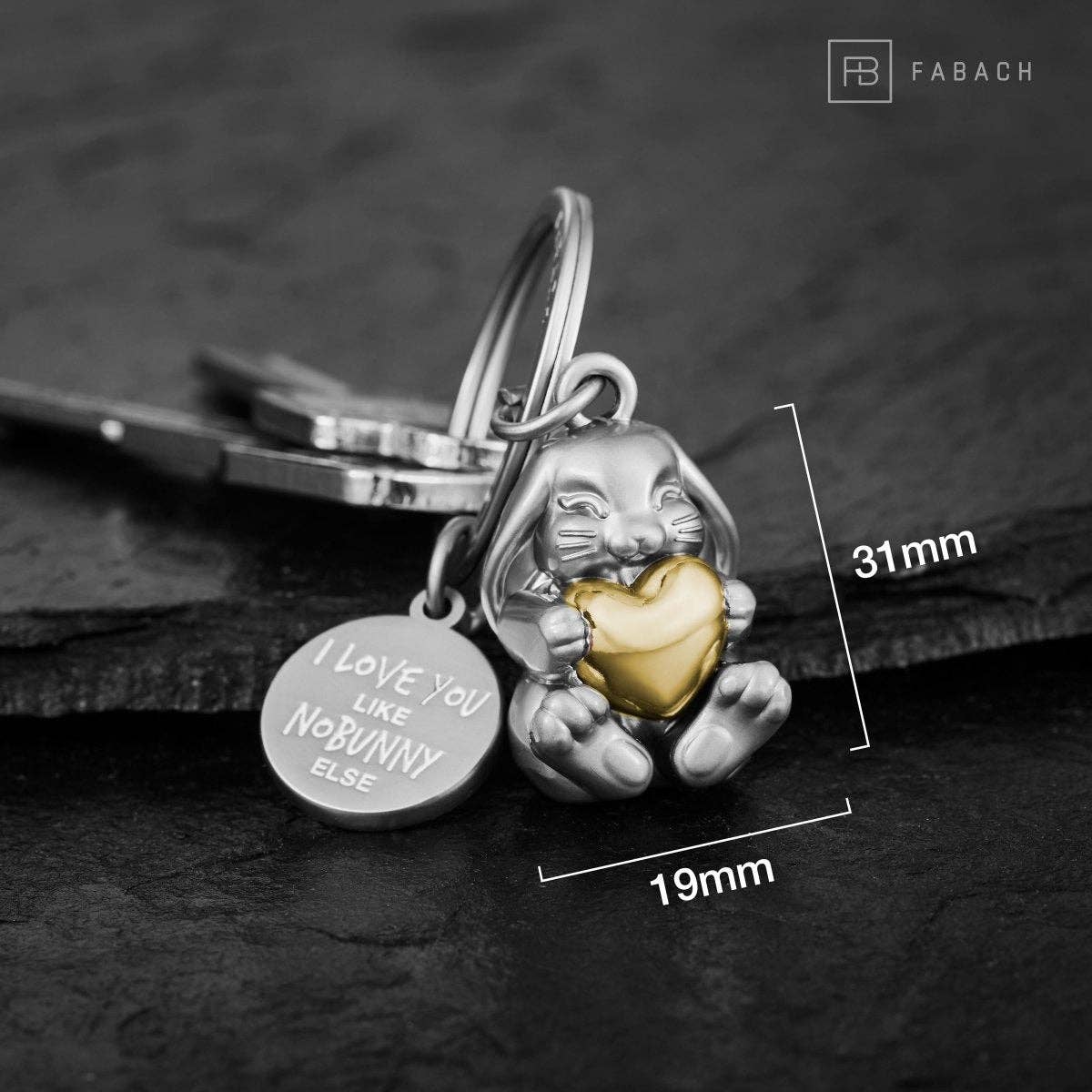 Porte-clés Lapin Bunny « I love you like nobunny else » | Design e regali originali