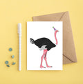 Carte d'anniversaire Autruche | Designproducten en originele cadeaus