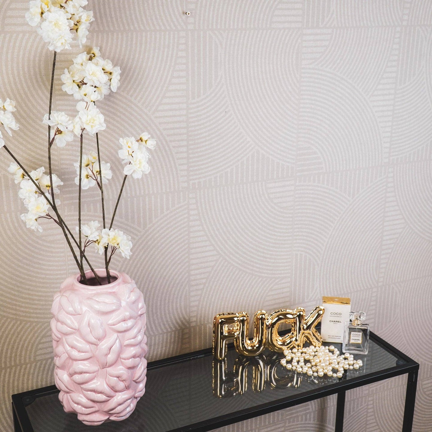 Vase - Kisses - Ceramic - Light Pink - 17x17x27cm