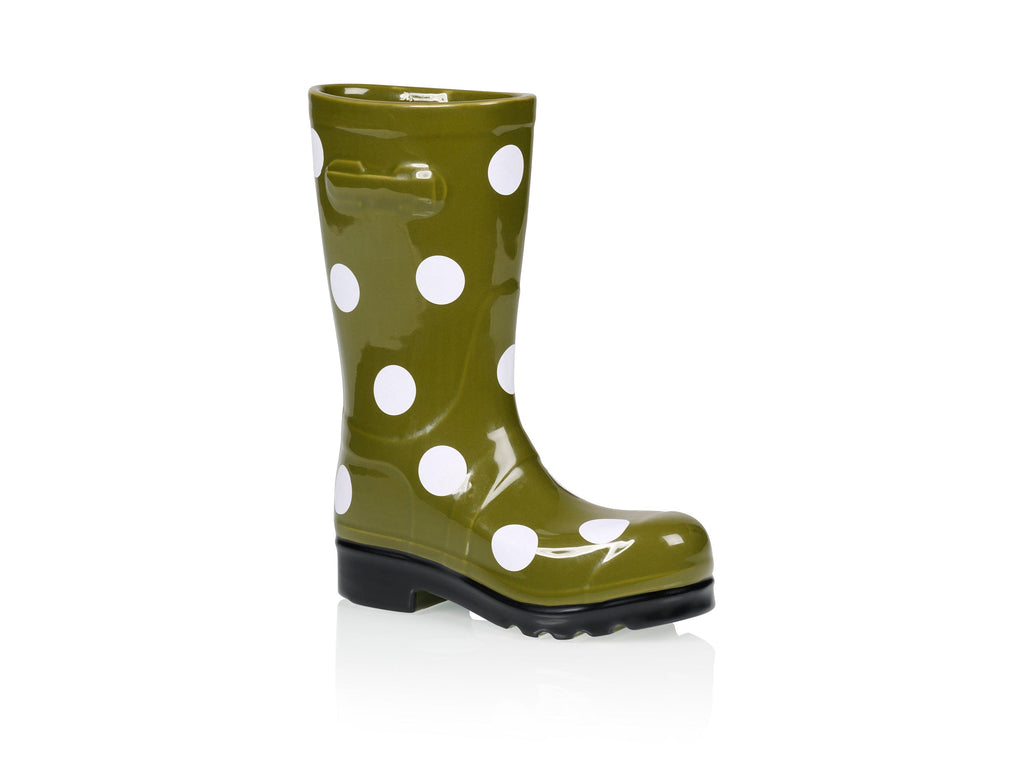 Vase Botte Wellington à Pois Vert – Bitten