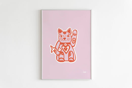 Affiche « Lucky Cat »: A4