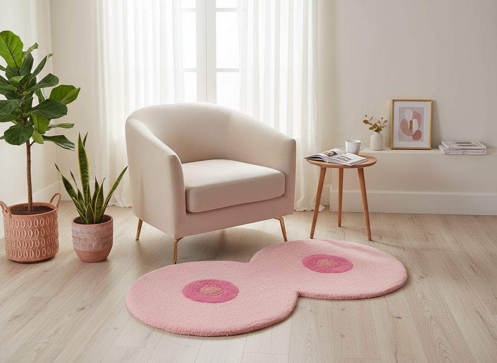 Tapis Poitrine Rose | Objetos de diseño y regalos originales