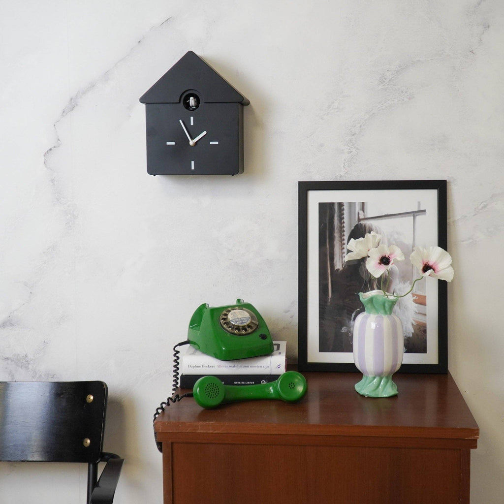 Horloge - Horloge Murale Coucou - Noir - 24x27x9cm | Objetos de diseño y regalos originales