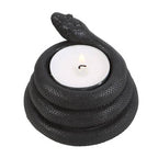 Bougeoir gothique en forme de serpent pour bougie chauffe-plat