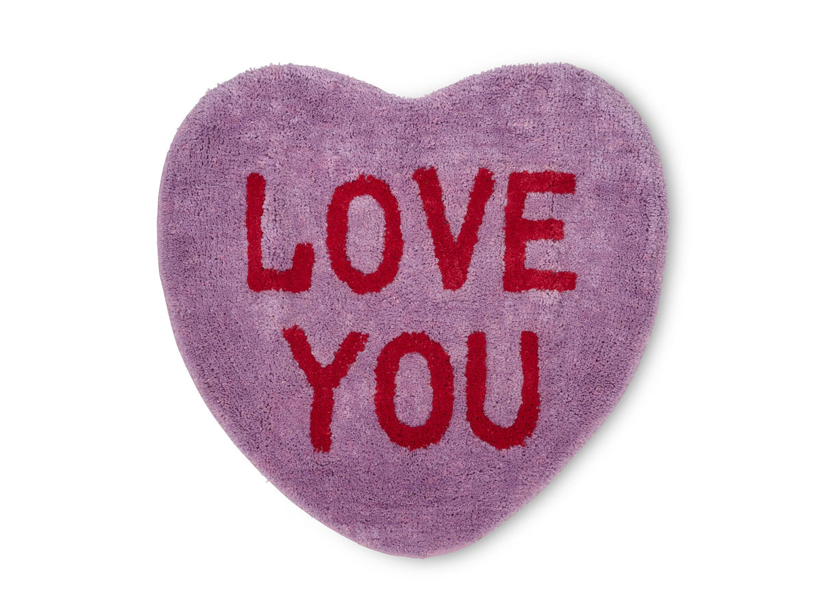Love You Heart Rug – Bitten