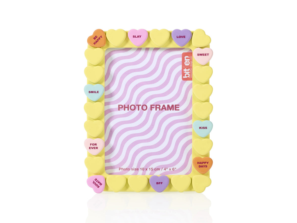 Cadre Photo Sweet Heart Jaune – Bitten