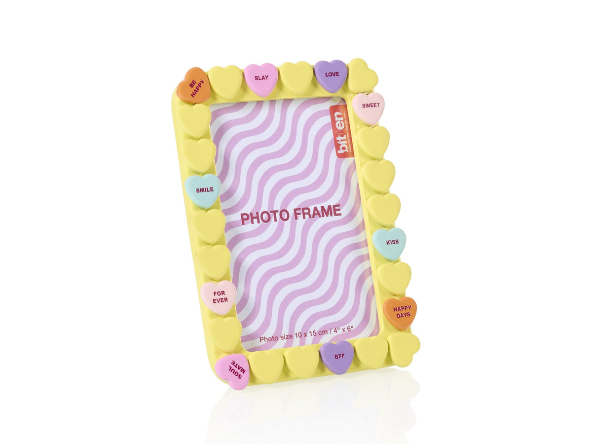 Cadre Photo Sweet Heart Jaune – Bitten