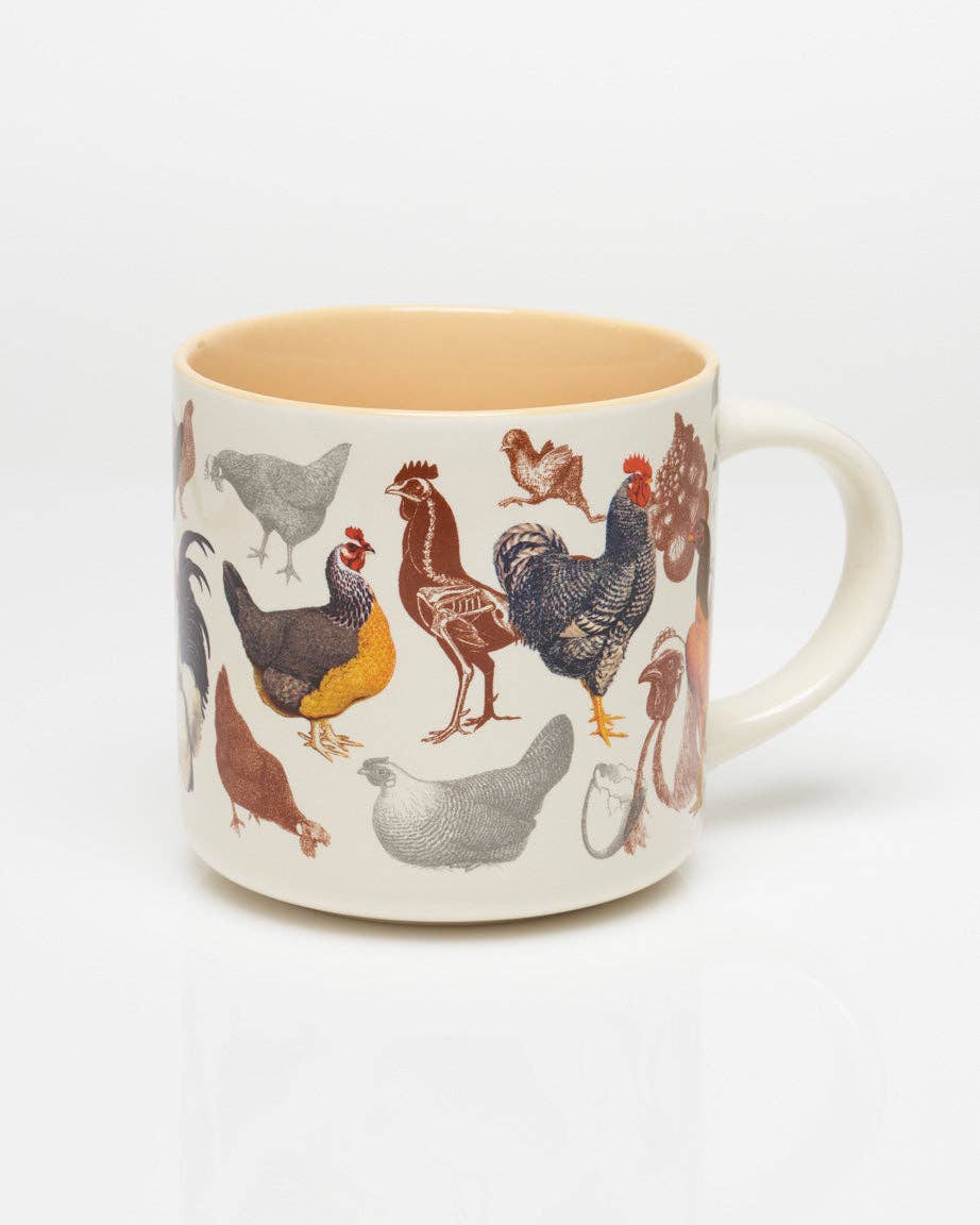 Oggetto regalo di design – Mug Poules de Basse-cour (430 ml) – produit scientifique Cognitive Surplus EU, vue 1
