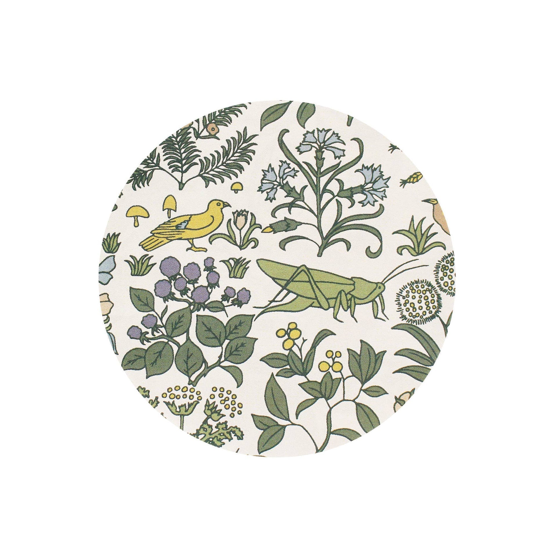 Ceramic Coaster Voysey Botanical Garden Fauna and Flora