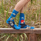 Japanische Socken mit unterschiedlichen Motiven