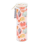 Bougie Tubulaire Côtière à Imprimé Coquillage Pastel & Noix de Coco et Sel Marin