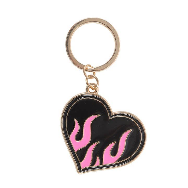 Burning Heart Keychain