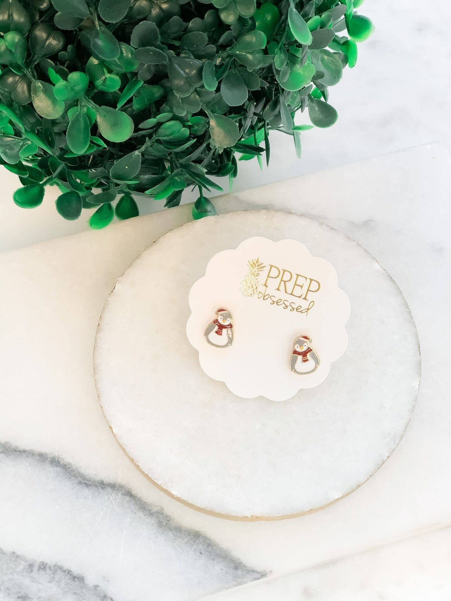 Cozy Penguin Signature Enamel Stud Earrings