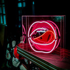'Mouth' with Graphic Glass Neon Sign