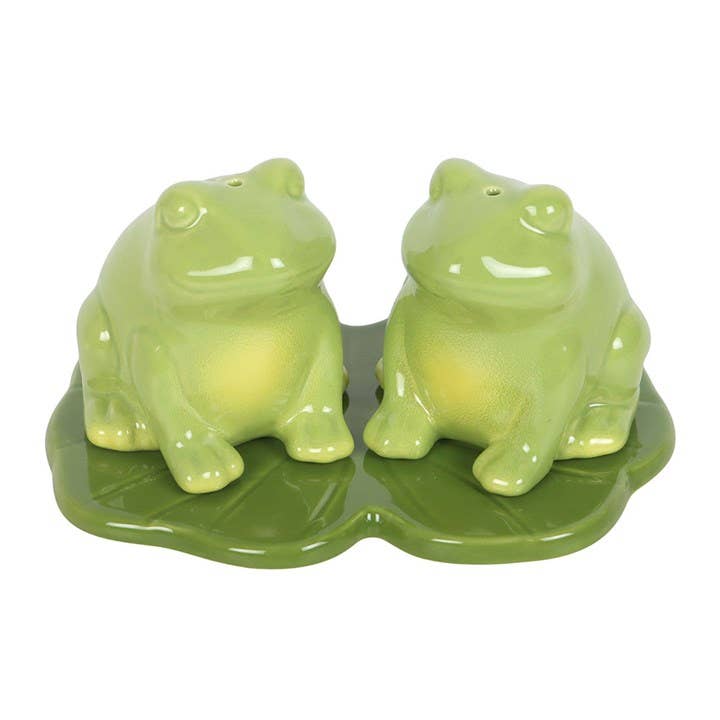 Salt and Pepper Frog on Water Lily