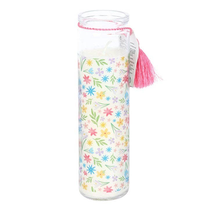 Bougie Tube en Lin Frais à Imprimé Floral Printanier