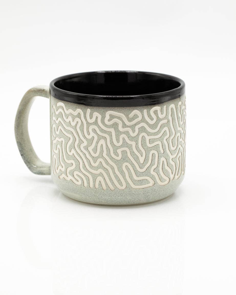 Oggetto regalo di design – Mug Sculptée à la Main en Forme de Corail Cérébral de (430 ml) – produit scientifique Cognitive Surplus EU, vue 2