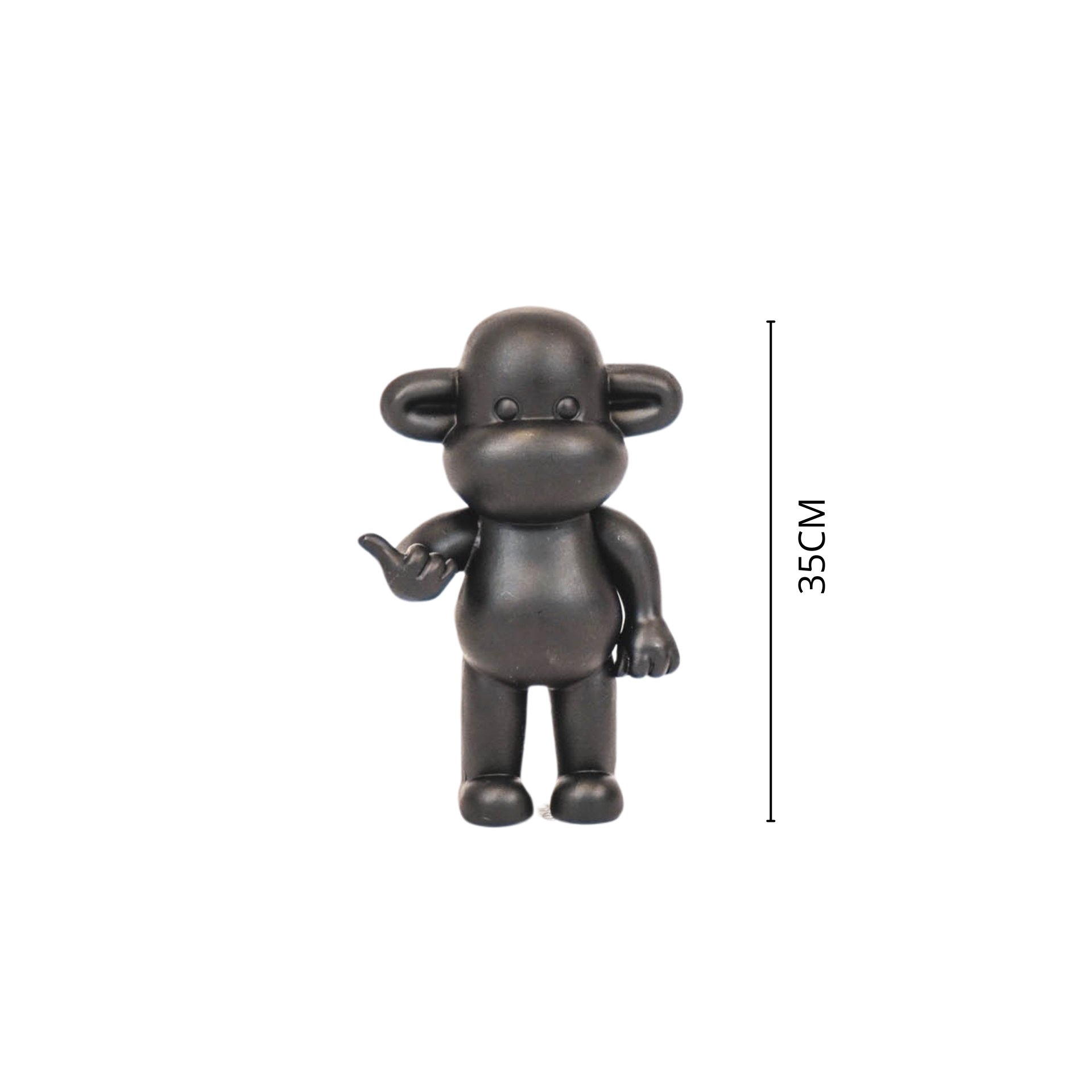 Ornement - Figurine Singe Hang Loose 'La Légende' - Polyrésine - Noir - 20,5x13,5x35cm | Design-lahjat ja sisustustuotteet