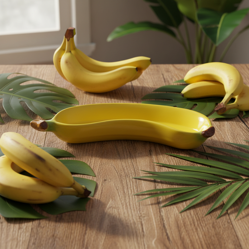 Assiette Banane Jaune