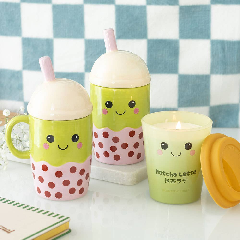 Kawaii Bubble Tea Tumbler with Lid