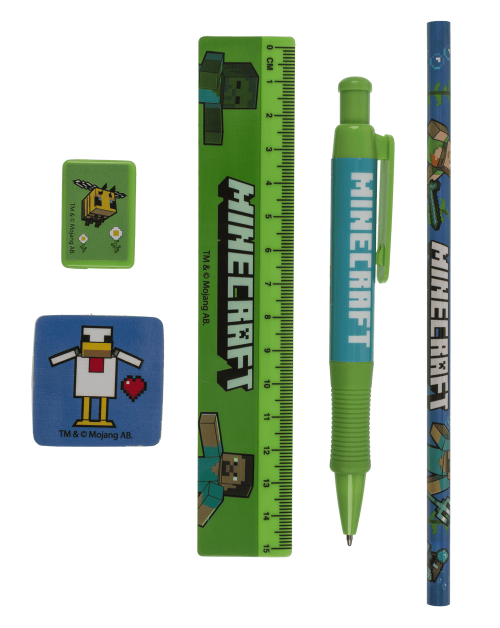 Set de papeterie – Minecraft – vue 3