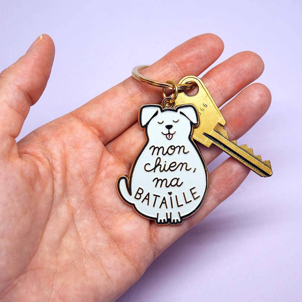 Porte-Clés "Mon Chien, Ma Bataille" | Designproducten en originele cadeaus