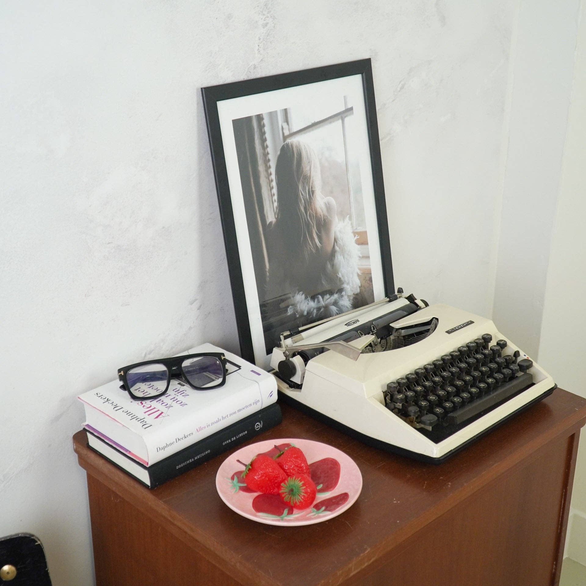 Assiette déco - Fraises - Rose/Rouge - 17,5x17,5x2cm | Designproducten en originele cadeaus