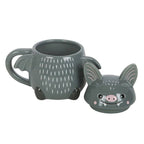 Tasse à couvercle Halloween chauve‑souris mignonne