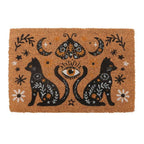 Paillasson Halloween naturel — chat folklorique effrayant