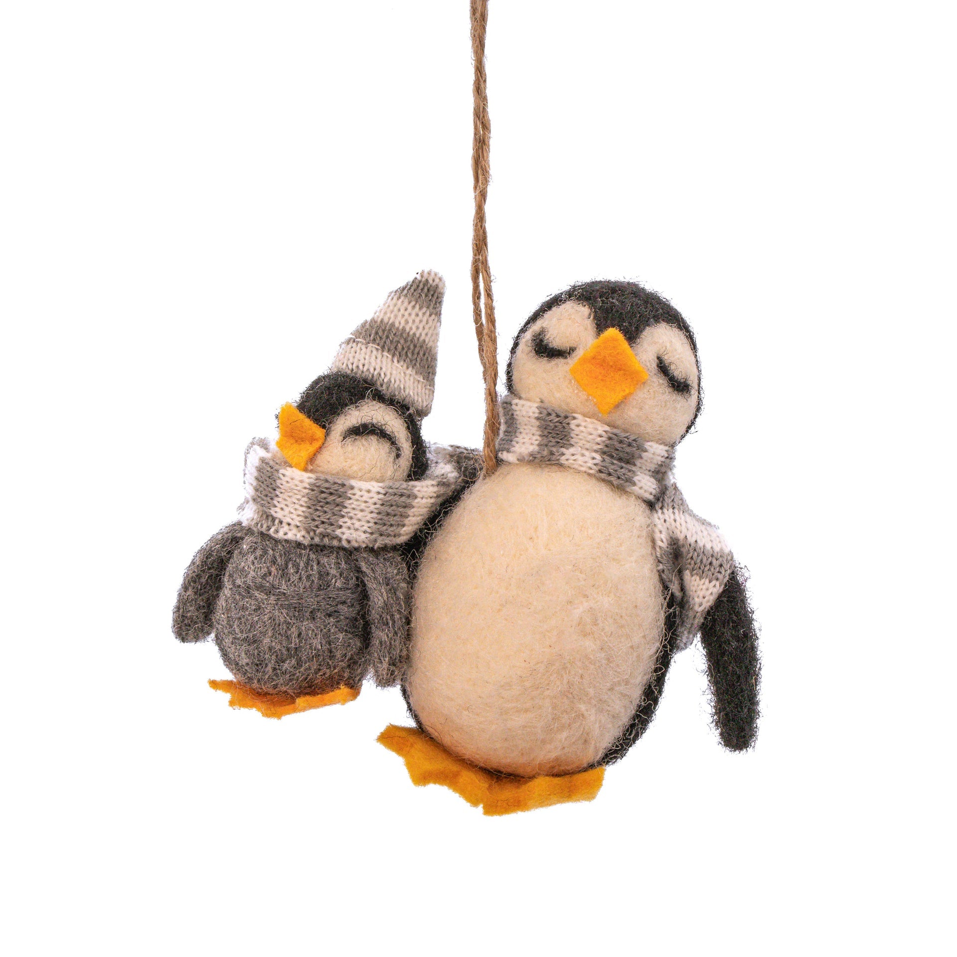 Décoration à suspendre en feutre Pingouin Maman & Bébé | Objetos de diseño y regalos originales