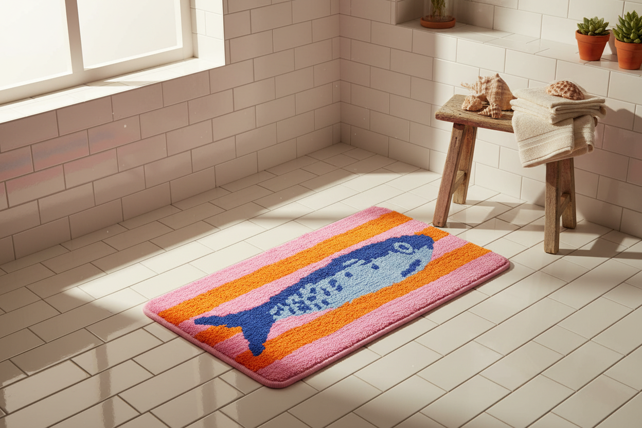 Badematte „Sunset Fish“