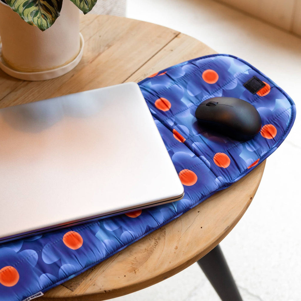 Housse D'ordinateur Portable Florale Gonflée Bleue Helio Ferretti Vue 2