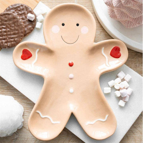 Assiette de service en céramique Gingerbread Man | Design e regali originali