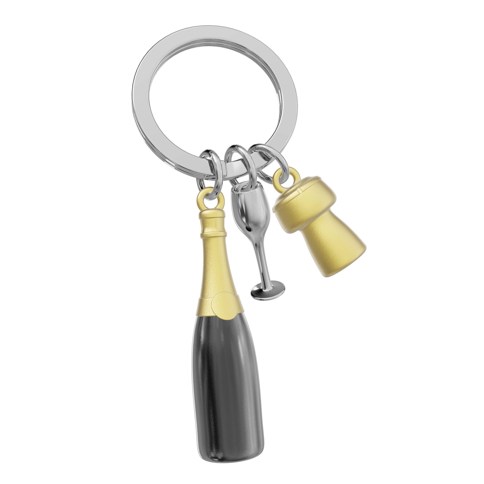 porte cles bouteille de champagne metalmorphose