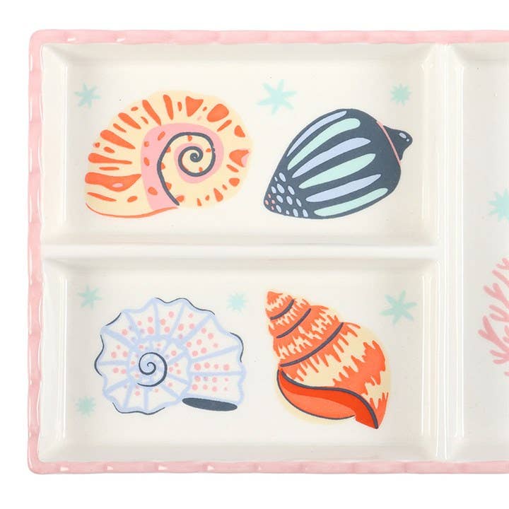 Plateau à bibelots Coquillages et Corail