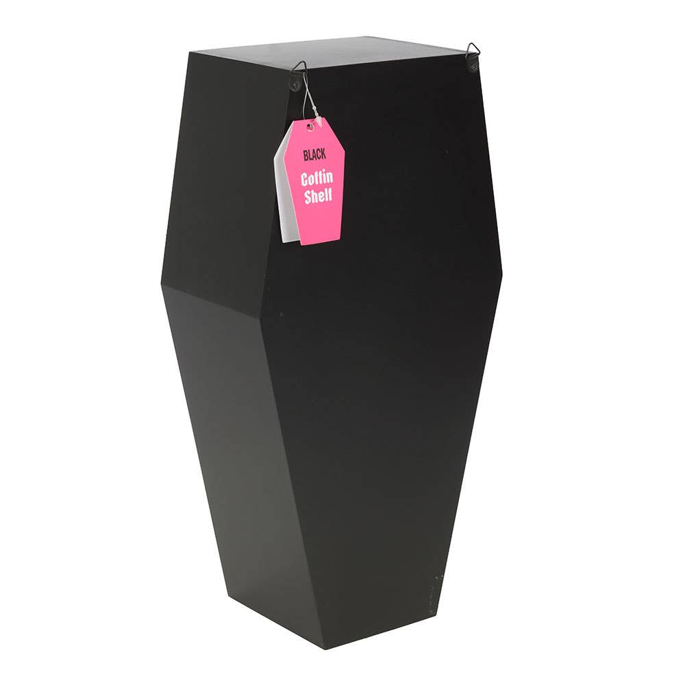 Black coffin shelf
