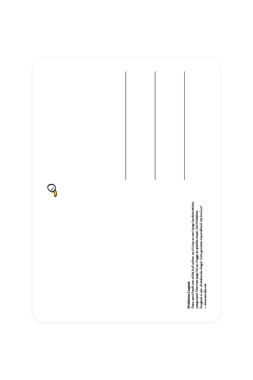 Postcard with the average sawyer