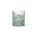 Gobelet en verre Woodland - fleurs vertes