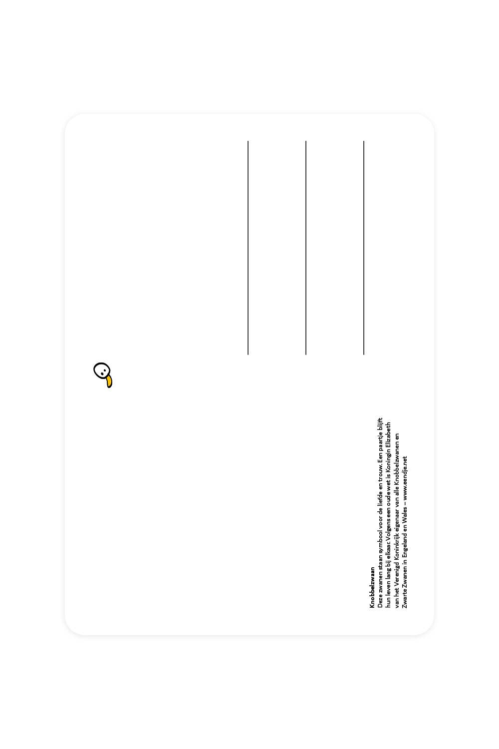 Postkarte mit einem Höckerschwan